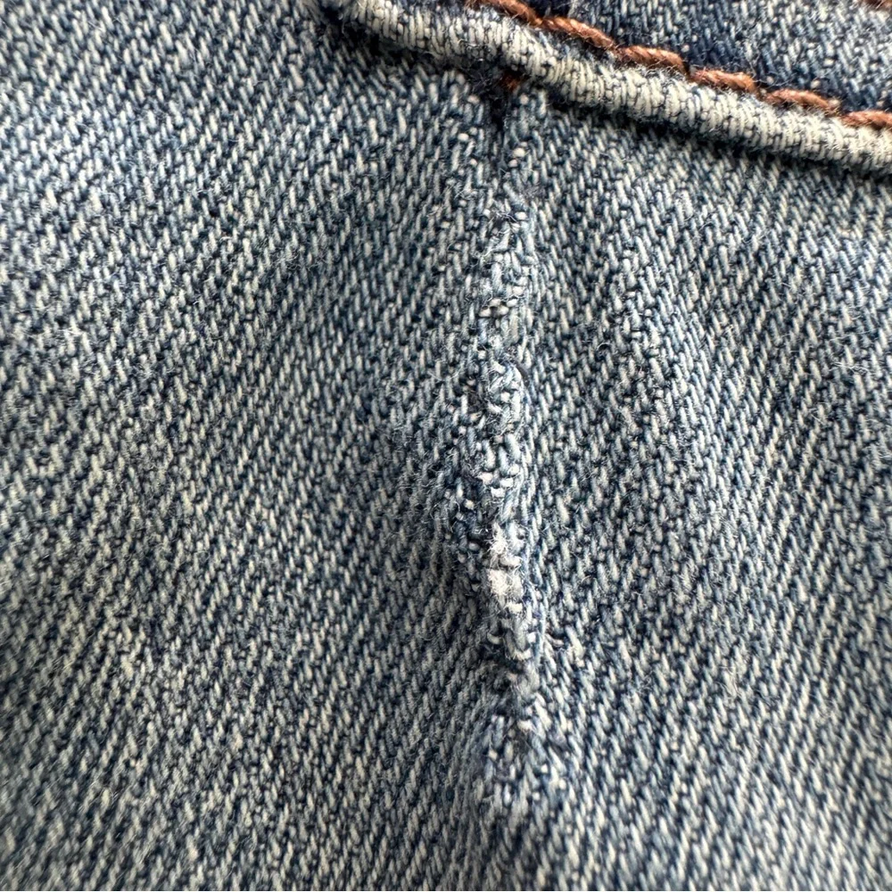Wrangler Low Rise Straight Leg Jeans 13/14x34 Light Wash Western Stretch Denim